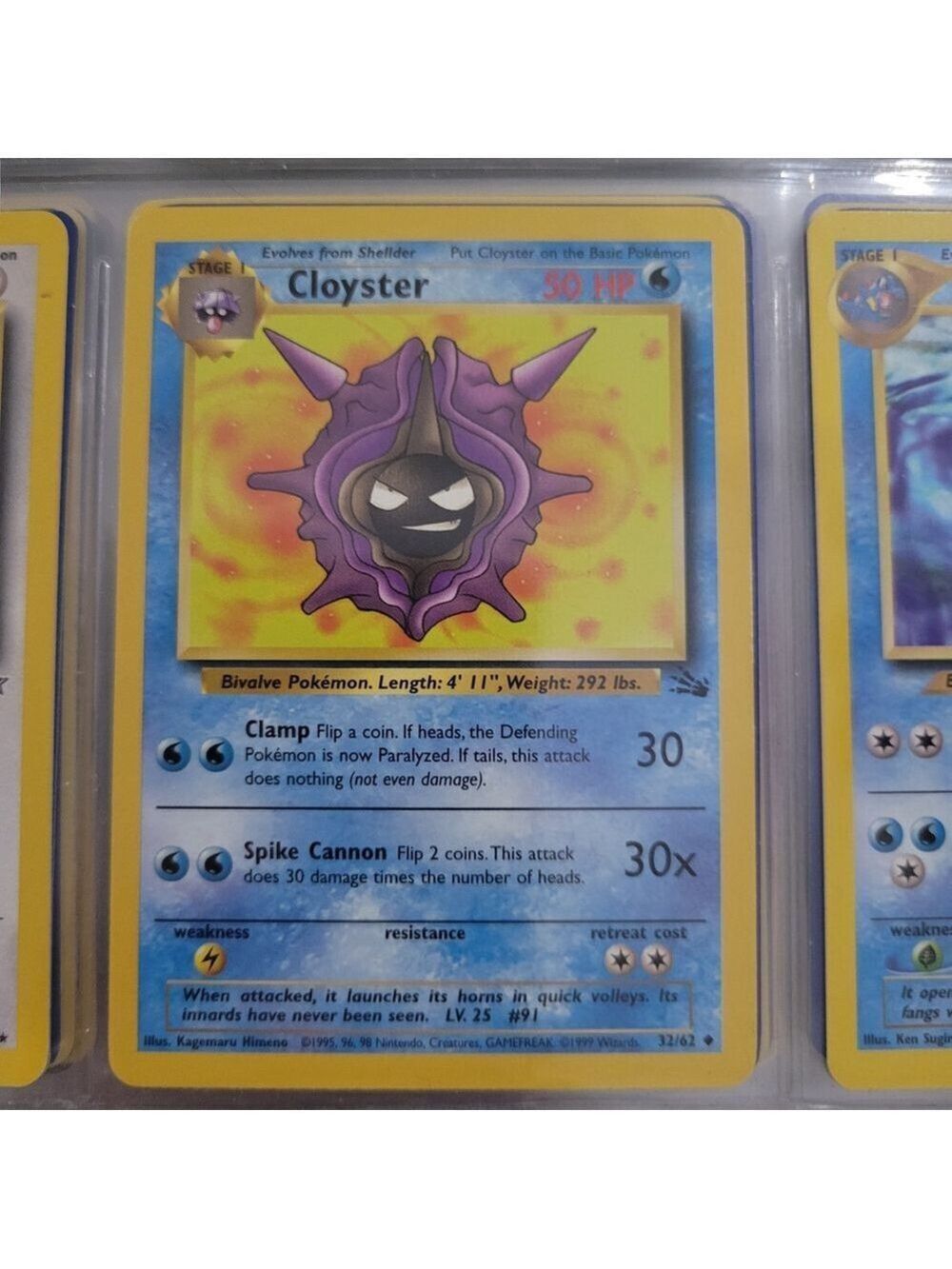 Pokemon Cloyster 32/62 Card